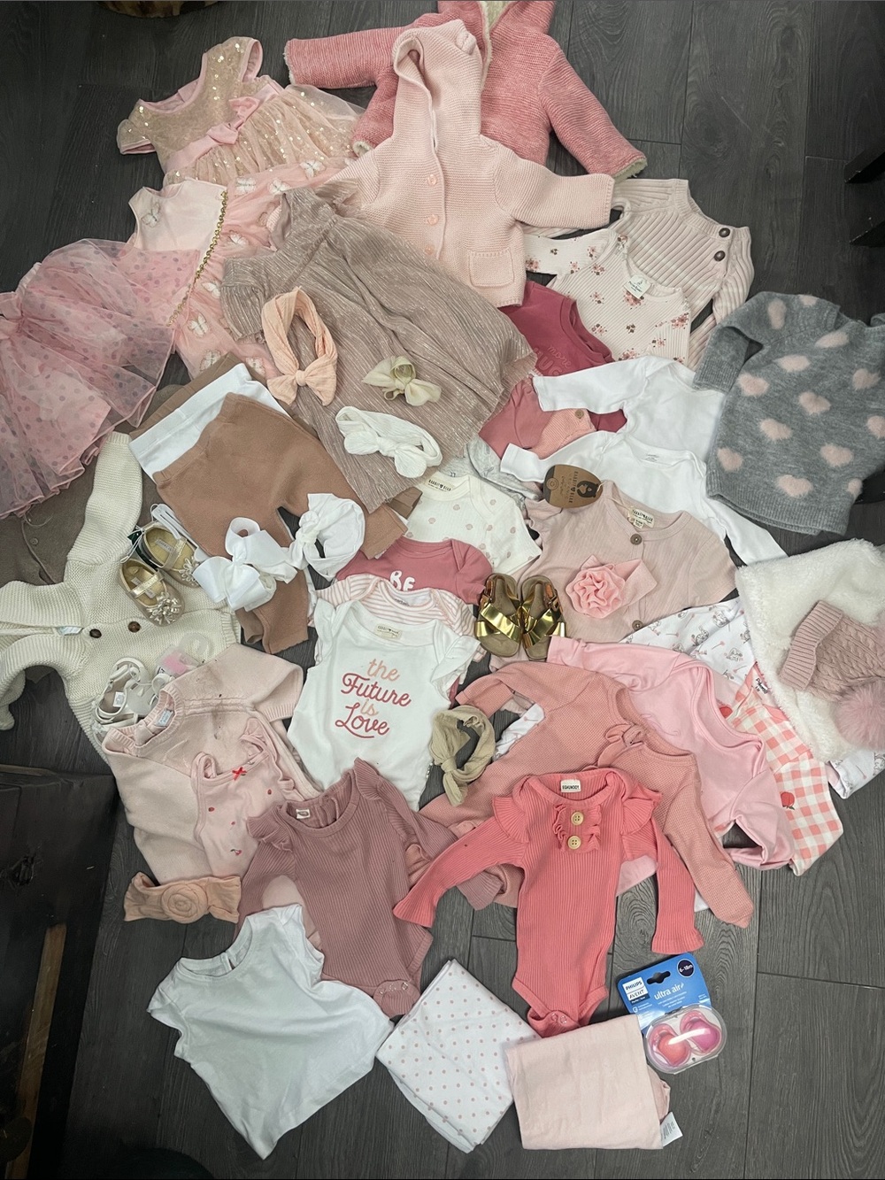 Baby Girl Clothing Bundle - Pink & Neutral Mix